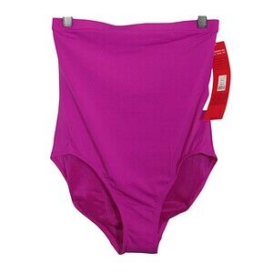 Spanx Berry Super High Waist Shaping Slimming Swim Bottoms Size 10